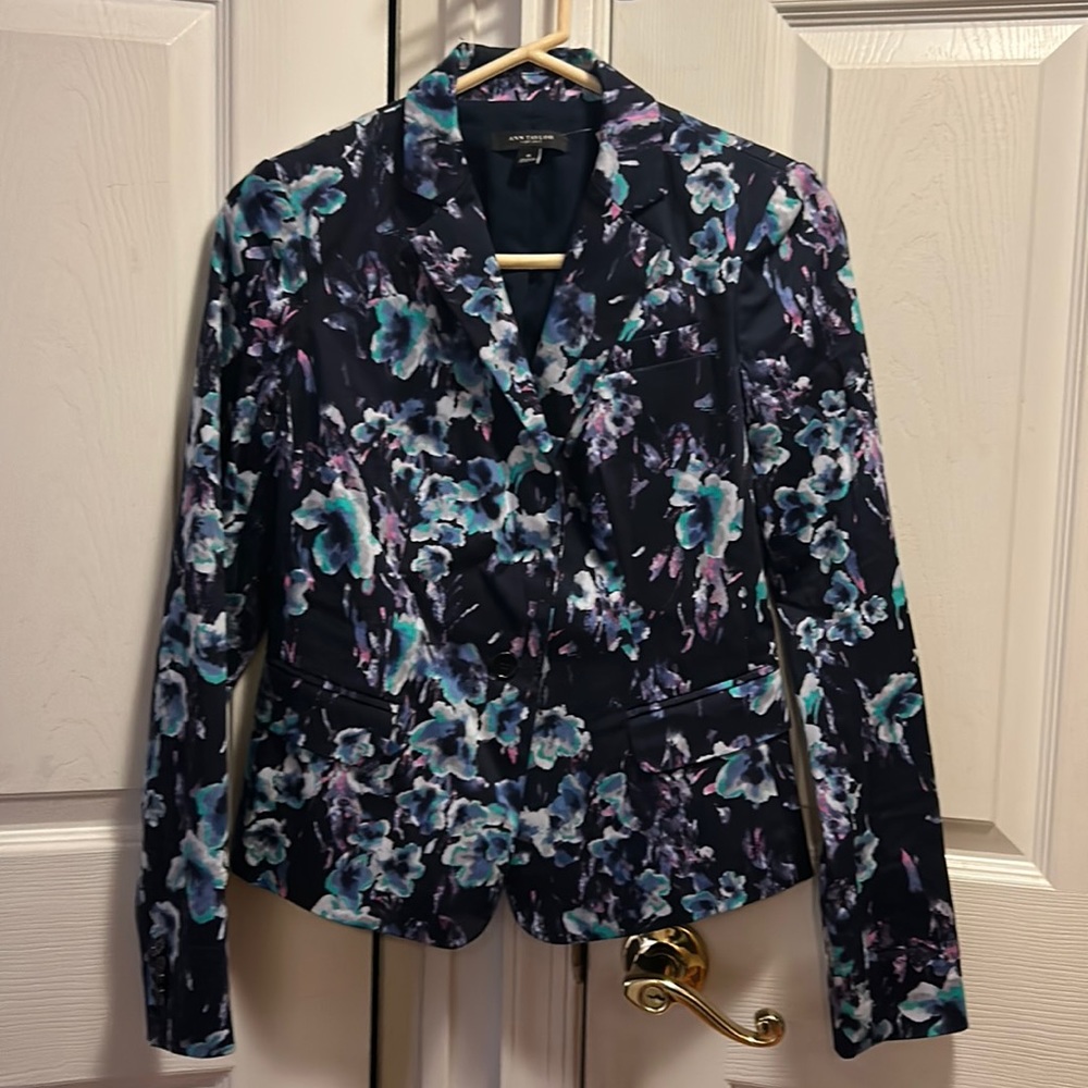 Ann Taylor Floral Blazer Jacket (size small)